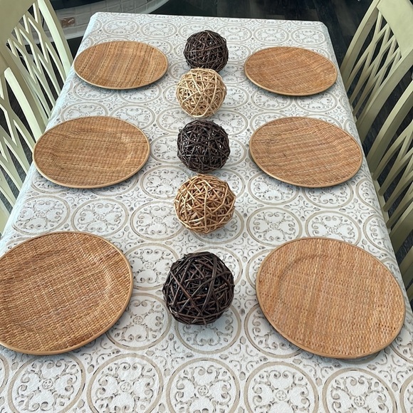 5 Large Rattan Wicker Decorative Balls Spheres - Picture 4 of 10